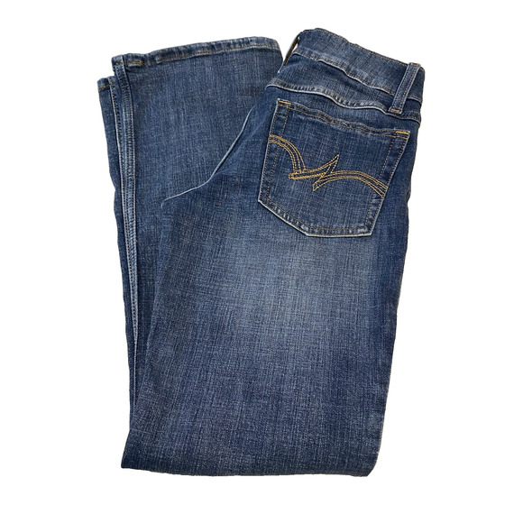 Wrangler Womens Boot Cut Jeans Size 3 Mid Rise Dark Denim Cowgirl Western Y2K - Picture 3 of 13